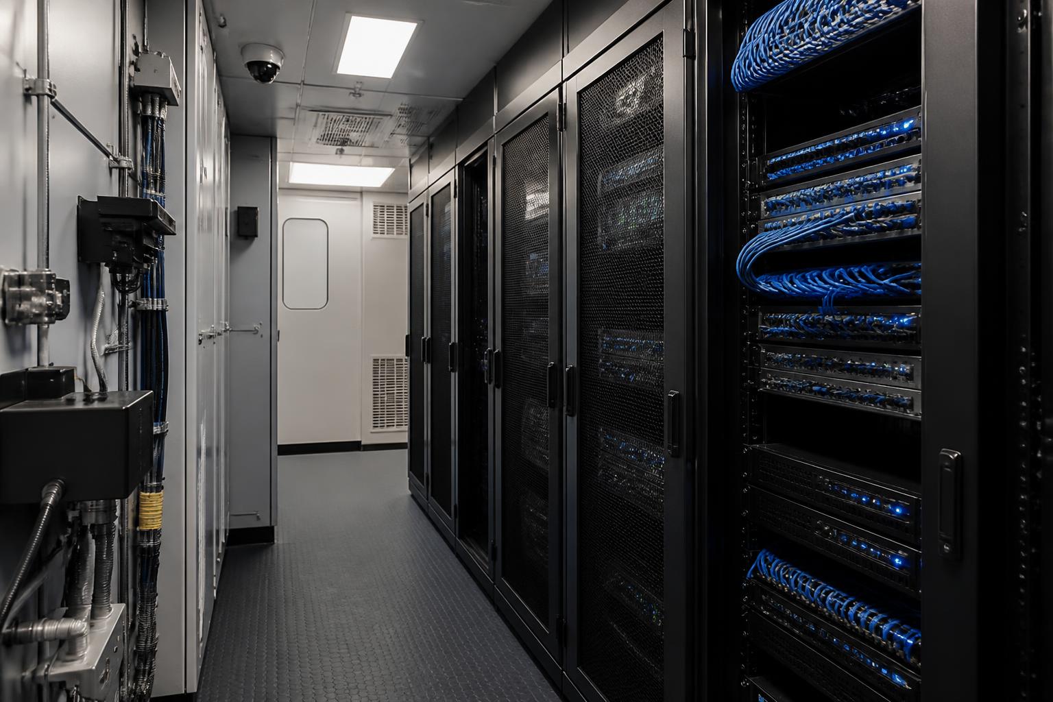 Onboard secure network and communications cabinets